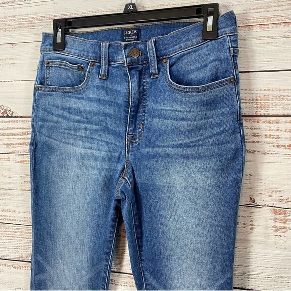 J.CREW JEANS RAW HEM 9” HIGH RISE  SIZE 27 SKINNY JEANS - Picture 4 of 6